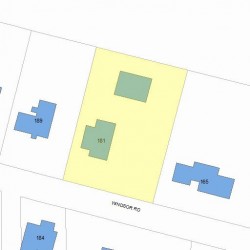 181 Windsor Rd, Newton, MA 02468 plot plan