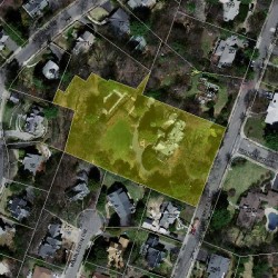 227 Temple St, Newton, MA 02465 aerial view