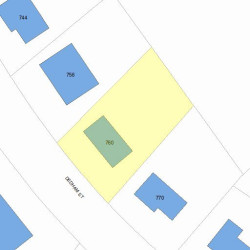 760 Dedham St, Newton, MA 02459 plot plan