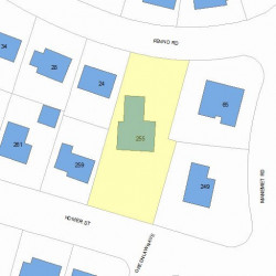 255 Homer St, Newton, MA 02459 plot plan