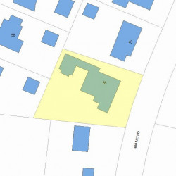 55 Hobart Rd, Newton, MA 02459 plot plan