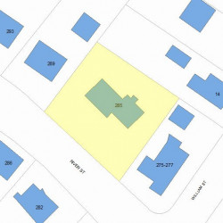 285 River St, Newton, MA 02465 plot plan