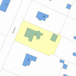 38 Vista Ave, Newton, MA 02466 plot plan