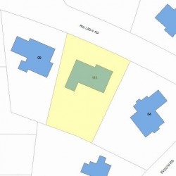 111 Paulson Rd, Newton, MA 02468 plot plan