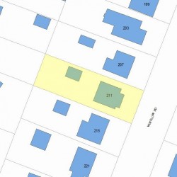 211 Winslow Rd, Newton, MA 02468 plot plan