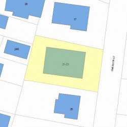 21 Emerson St, Newton, MA 02458 plot plan