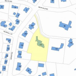156 Grant Ave, Newton, MA 02459 plot plan