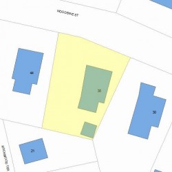 38 Woodbine St, Newton, MA 02466 plot plan