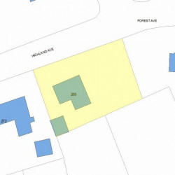 266 Highland Ave, Newton, MA 02465 plot plan