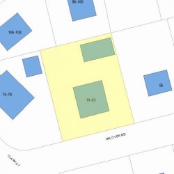 91 Halcyon Rd, Newton, MA 02459 plot plan