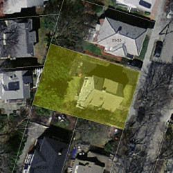 55 Bridges Ave, Newton, MA 02460 aerial view
