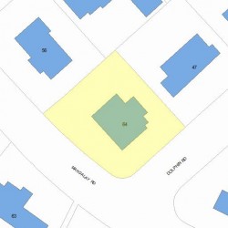 64 Mandalay Rd, Newton, MA 02459 plot plan