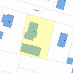 18 Cherry Pl, Newton, MA 02465 plot plan