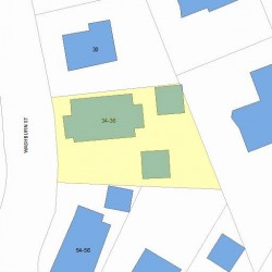 36 Washburn St, Newton, MA 02458 plot plan