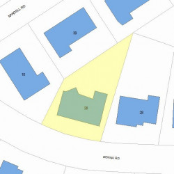 20 Donna Rd, Newton, MA 02459 plot plan