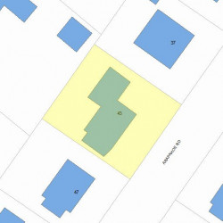 43 Arapahoe Rd, Newton, MA 02465 plot plan