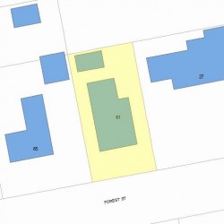 61 Forest St, Newton, MA 02461 plot plan