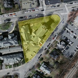 54 Lincoln St, Newton, MA 02461 aerial view