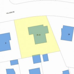 28 Hillside Rd, Newton, MA 02461 plot plan