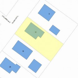 12 Chandler Pl, Newton, MA 02464 plot plan