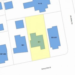 961 Boylston St, Newton, MA 02461 plot plan