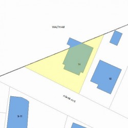 14 Adams Ave, Newton, MA 02465 plot plan