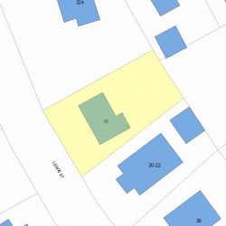 16 Lewis St, Newton, MA 02458 plot plan