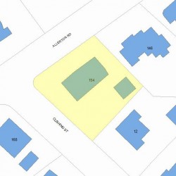 154 Allerton Rd, Newton, MA 02459 plot plan