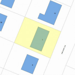 3 Anthony Cir, Newton, MA 02460 plot plan