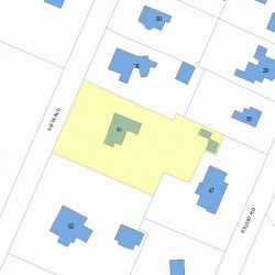 46 Vista Ave, Newton, MA 02466 plot plan