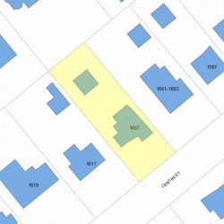 1607 Centre St, Newton, MA 02461 plot plan