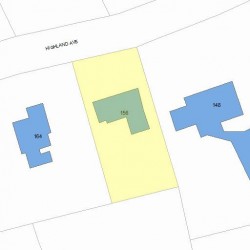 156 Highland Ave, Newton, MA 02465 plot plan