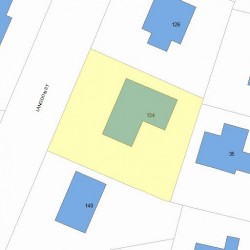 134 Langdon St, Newton, MA 02458 plot plan