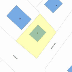 5 Mague Ave, Newton, MA 02465 plot plan