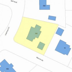 542 Chestnut St, Newton, MA 02468 plot plan