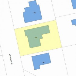 246 Woodcliff Rd, Newton, MA 02461 plot plan