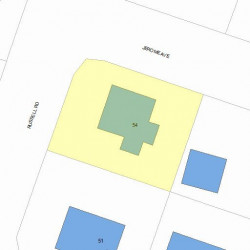 54 Jerome Ave, Newton, MA 02465 plot plan