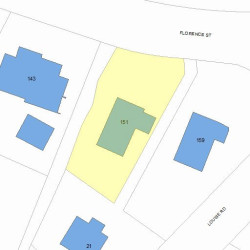 151 Florence St, Newton, MA 02459 plot plan