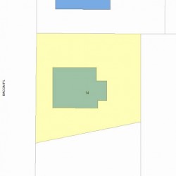 14 Bacon Pl, Newton, MA 02464 plot plan