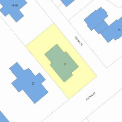 21 Floral St, Newton, MA 02461 plot plan