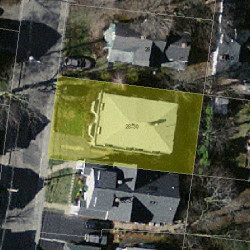 30 Emerson St, Newton, MA 02458 aerial view