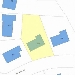 126 Brandeis Rd, Newton, MA 02459 plot plan