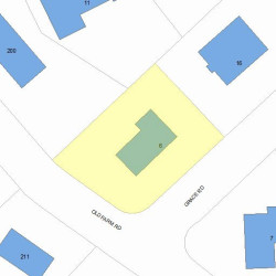 6 Grace Rd, Newton, MA 02459 plot plan