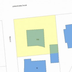 518 Commonwealth Ave, Newton, MA 02459 plot plan