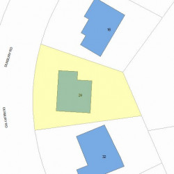 24 Duxbury Rd, Newton, MA 02459 plot plan