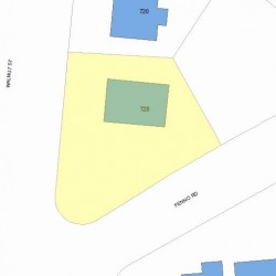 728 Walnut St, Newton, MA 02459 plot plan