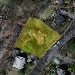 25 Woodside Rd, Newton, MA 02460 aerial view