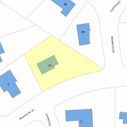 384 Brookline St, Newton, MA 02459 plot plan