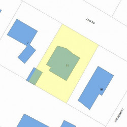 11 Lind Rd, Newton, MA 02465 plot plan