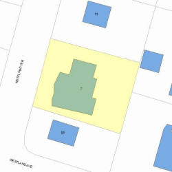 7 Westland Ter, Newton, MA 02465 plot plan